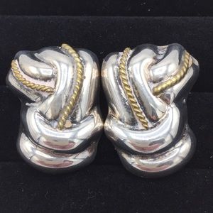 Sterling Silver Classic Knot Pierced Earrings